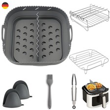 8 tlg Silikonform Zubehör Heißluftfritteuse Backform für Ninja Speedi ON400UK