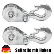 2x Umlenkrolle Seilrolle für