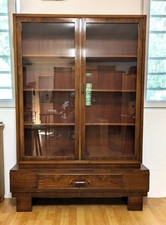 Elegante Art Déco Vitrine, Bücherschrank, Bücherregal, Aktenschrank, 1930er