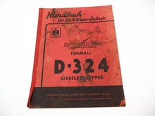 Mc Cormick D-324 Farmall Schlepper Bedienungsanleitung Betriebsanleitung 1956