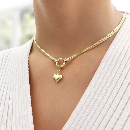 Damen halskette gold herz - halskette,