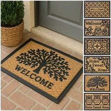 Fußmatte Kokos 40x60 - Kokosmatte Türmatte Schmutzfangmatte - Robust - Zwei Form