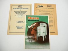 Miele AG Gütersloh Waschmaschine Prospekt Preisliste 1952