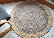 120cm x 120cm Kreis Mittelgrau