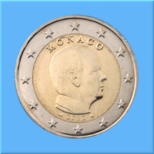 2 Euro Kursmünze Monaco 2012