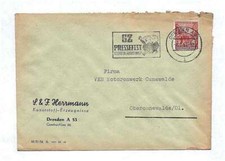 1957 DDR Kunststoff Erzeugnisse Dresden Briefkuvert