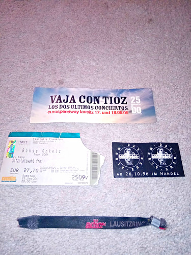 Böhse onkelz konzertticket - onkelz,