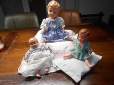 PUPPEN KONVOLUT 50er JAHRE PLUS KISSEN UND PARADEKISSENBEZUG