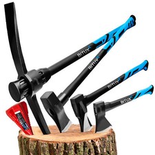 Axt Beil Spaltaxt Spalthammer Spitzhacke mit Fiberglasgriff Spaltkeil BITUXX