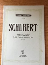 Franz Schubert Messe As-dur - Breitkopf Edition - Gesangspartitur D 678, Nr. 1629