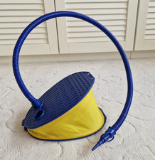 Fußpumpe Luftpumpe Blasebalg Tretpumpe - Blau/Gelb