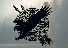 1 x 19 cm x 20 cm Indianer Adler Aufkleber Auto Motorrad #3