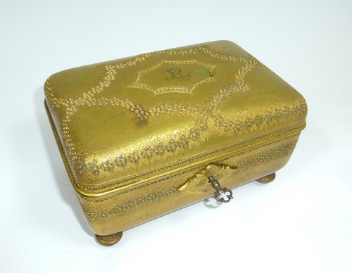 Schwere bronze schatulle - schatulle, um