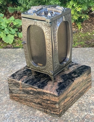 Grablicht bronze auf sockel - grablicht,