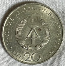 DDR Gedenkmünze 20 Mark  1971 Ernst Thälmann