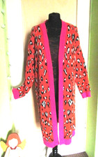 Strickmantel leoprint 38 - strickmantel,