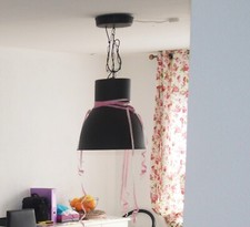 Ikea Decken Lampe Leuchte Hektar groß Durchmesser 47 cm Dunkelgrau