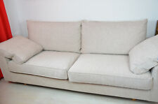 PATRIK 2,20 CM  BREIT MIT KLEINEN FEHLERN AN DER ARMLEHNE /  BEZUG  SAMT BEIGE