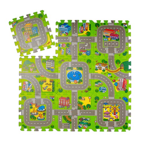 Puzzlematte straße