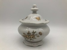 DDR Weimar Porzellan Zucker-dose Bonboniere Katharina D11,5cm goldene Blumen