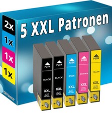 5 XXL TINTE PATRONEN für Epson WF2510WF WF2520NF WF2530WF WF2540WF SET DRUCKER