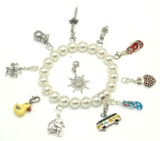 925 Sterling❤️ Silber Charm ❤️Anhänger mit Karabiner Bettelarmband , Kette ❤️