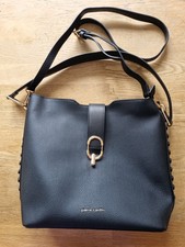 Pierre Cardin, Umhängetasche, Damen Handtasche neuwertig Schwarz 