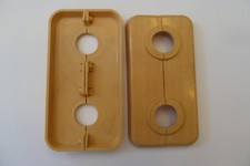 Heizkörper-Doppel-Rosetten 15 mm (Kunststoff,Ahorn) Set 30x 2 Stück = 60 Stück