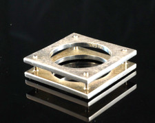 925 Sterlingsilber Ring eckig