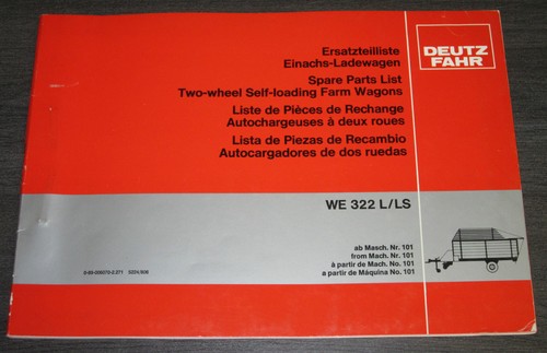 Ersatzteilliste deutz fahr - deutz,