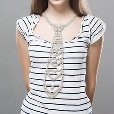 Strass-Krawatte, Pailletten-Krawatte, Perlenkette, Bekleidungszubehör, modische