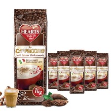 HEARTS Cappuccino mit feiner Kakaonote 5 x 1kg Kakao geschmack Getränkepulver