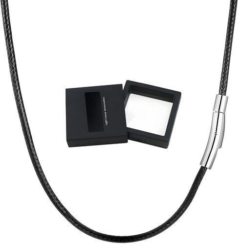 Lederkette herren schwarz 3mm - schwarz,