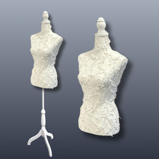 Schneiderpuppe / Torso Weiblich / Schaufensterpuppe / Deko Weiß 473