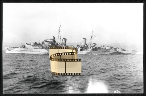 Foto normandie hms scylla - ak,
