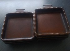 7  x Toastpfännchen  Durchm .14 cm  Friesland Katen Geschirr  braun Top