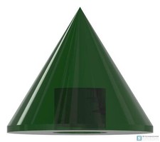 Glaskegel grün Ø35mm