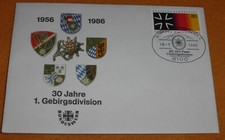 Bundeswehr 30 Jahre 1. Gebirgsdivision Garmisch-Partenkirchen Gebirgsjäger 1986
