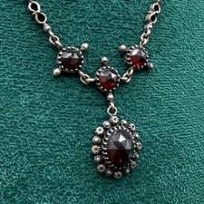 Vintage granat kette - granat, collier