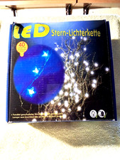 LED Stern-Lichterkette 40 Lämpchen Innen + Aussen leuchtet Blau 6 + 5 m Kabel
