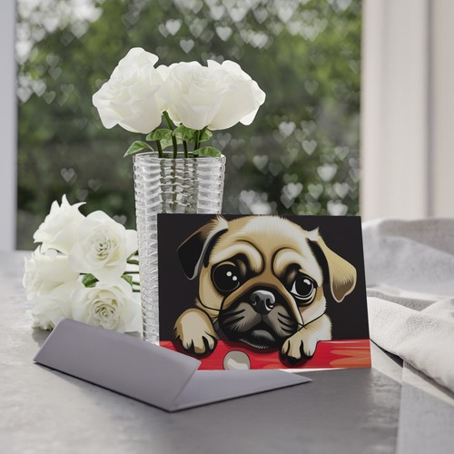 Mops welpen peek karten - welpen,