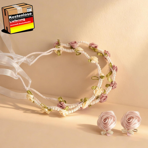 Blumenkranz haarband set - haarband, damen