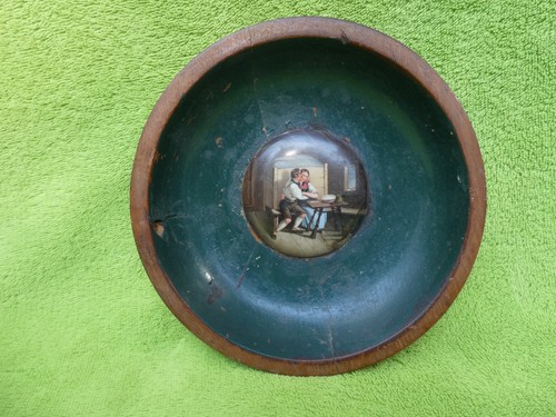 Antiker wandteller aus holz - antiker,