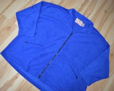 Blaue Frottee Sweatjacke