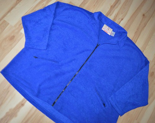 Blaue frottee sweatjacke - blaue,
