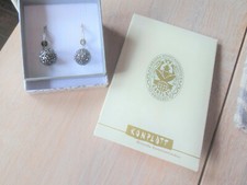 Konplott Ohrhänger allover Swarovski black wie neu!!