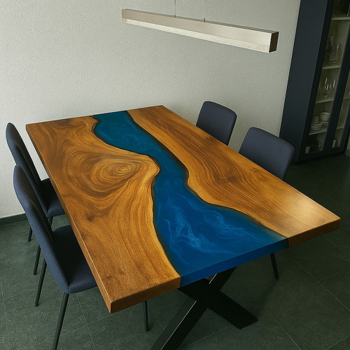 Blue epoxy river - blue,