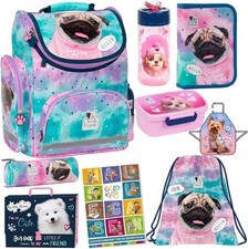 Set 9er Schulranzen Ranzen Tornister Federmappe Hund Dog