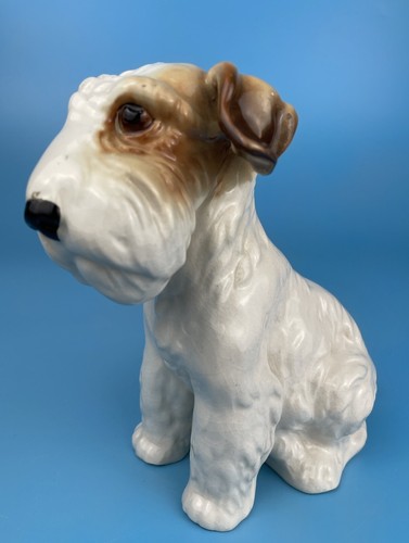 Porzellan tierfigur foxterrier - porzellan,tierfigur,