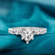 Verlobungsring 14 K Weißgold